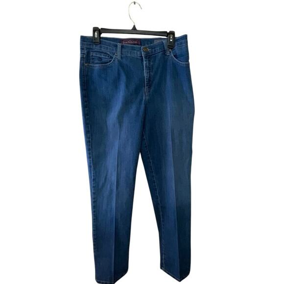 Gloria Vanderbild Amanda Jeans Women 8 High Rise Straight Stretch Mid Wash Denim - Picture 1 of 9